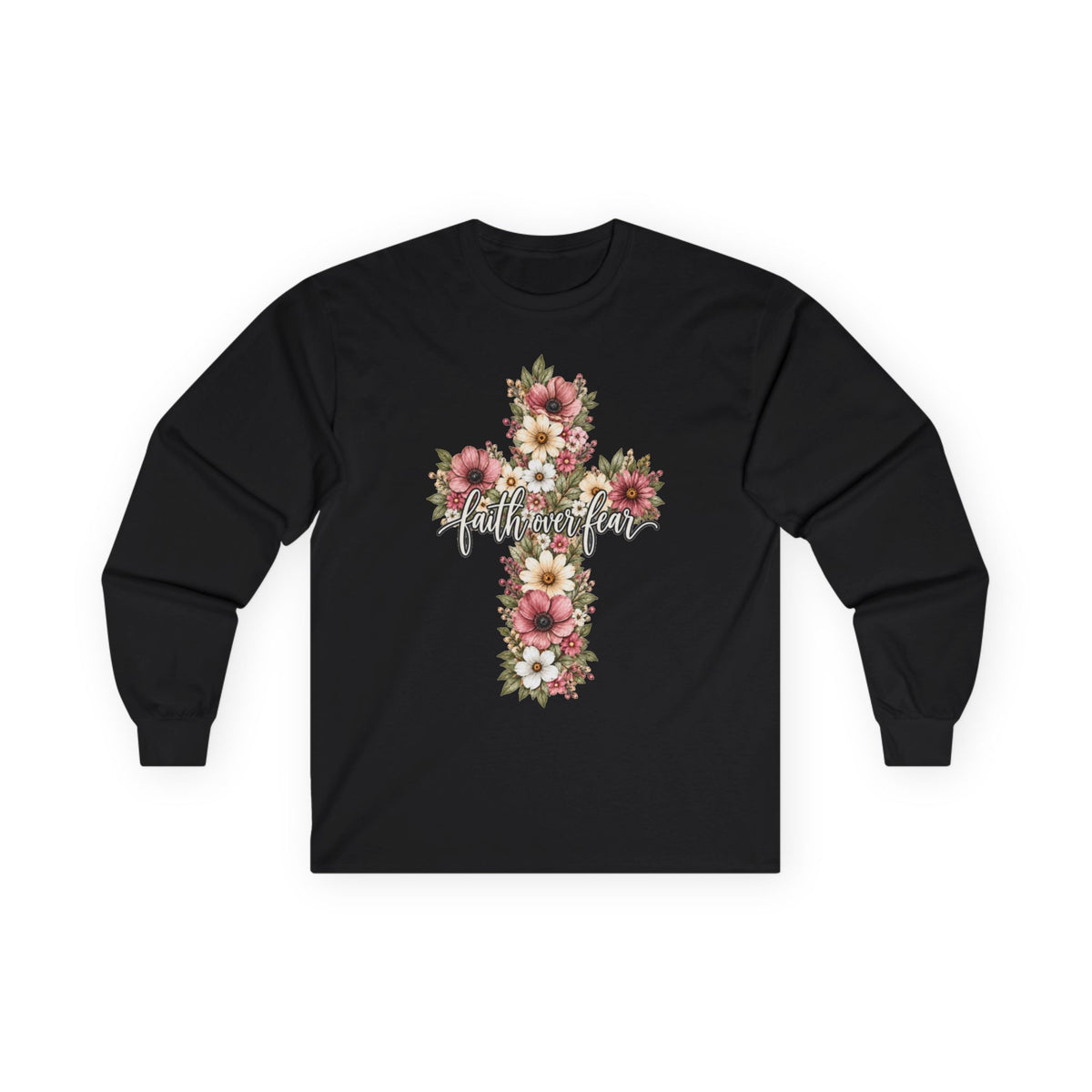 Women Faith Over Fear Long Sleeve Tee
