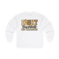 Women Fight Tiny Patients Big Warriors Long Sleeve Tee — Childhood Cancer Awareness