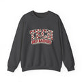Women Tech Red Raiders Retro Plaid Crewneck