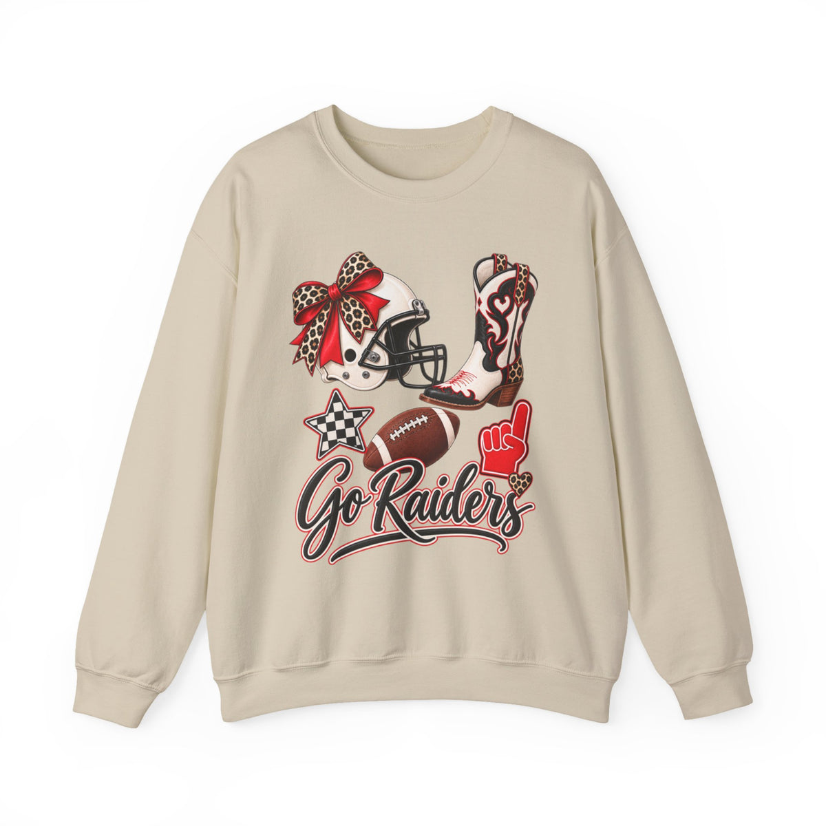 Women Raiders Football Crewneck Sweatshirt