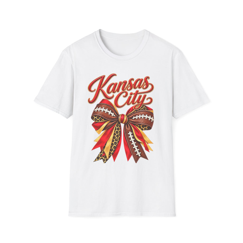 Women Kansas City Football Bow T-Shirt