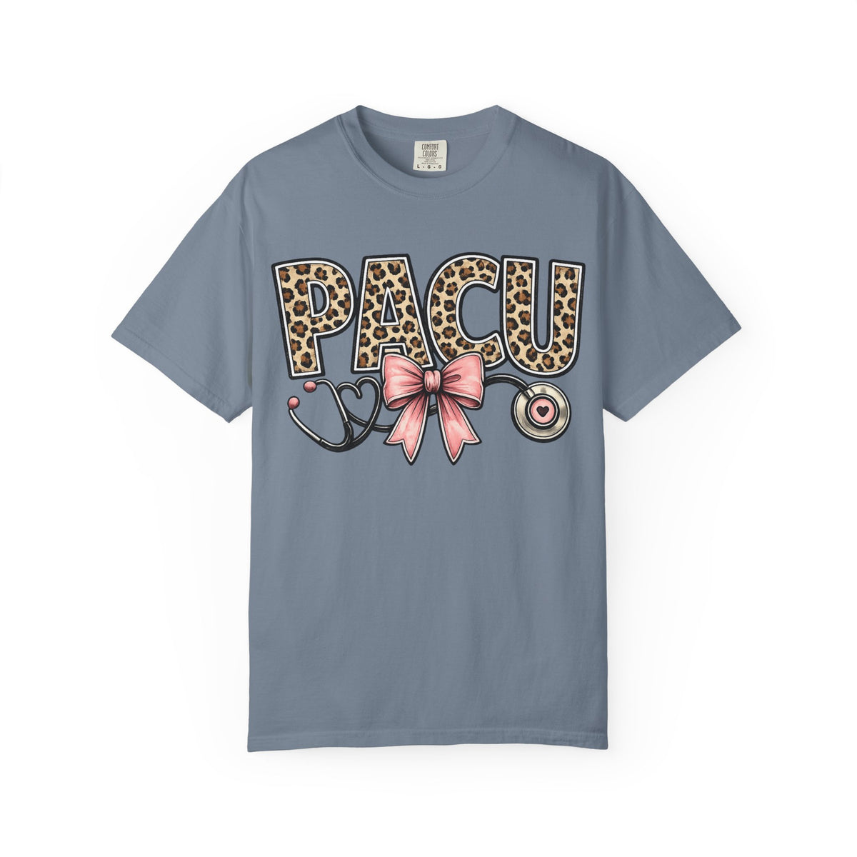 PACU Leopard Print Stethoscope T-Shirt — Cute PACU Nurse Gift