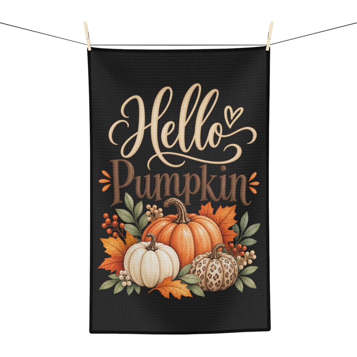 Hello Pumpkin Microfiber Tea Towel