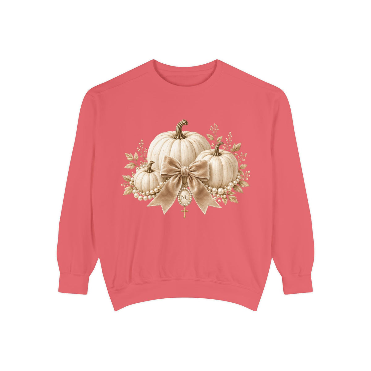 Women Pumpkin Bouquet Crewneck