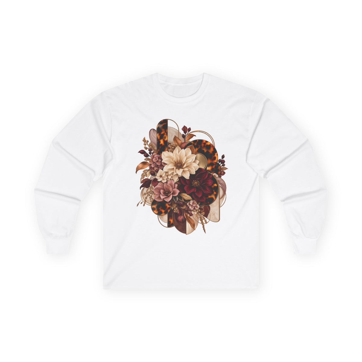Women Vintage Autumn Bouquet Long Sleeve Tee