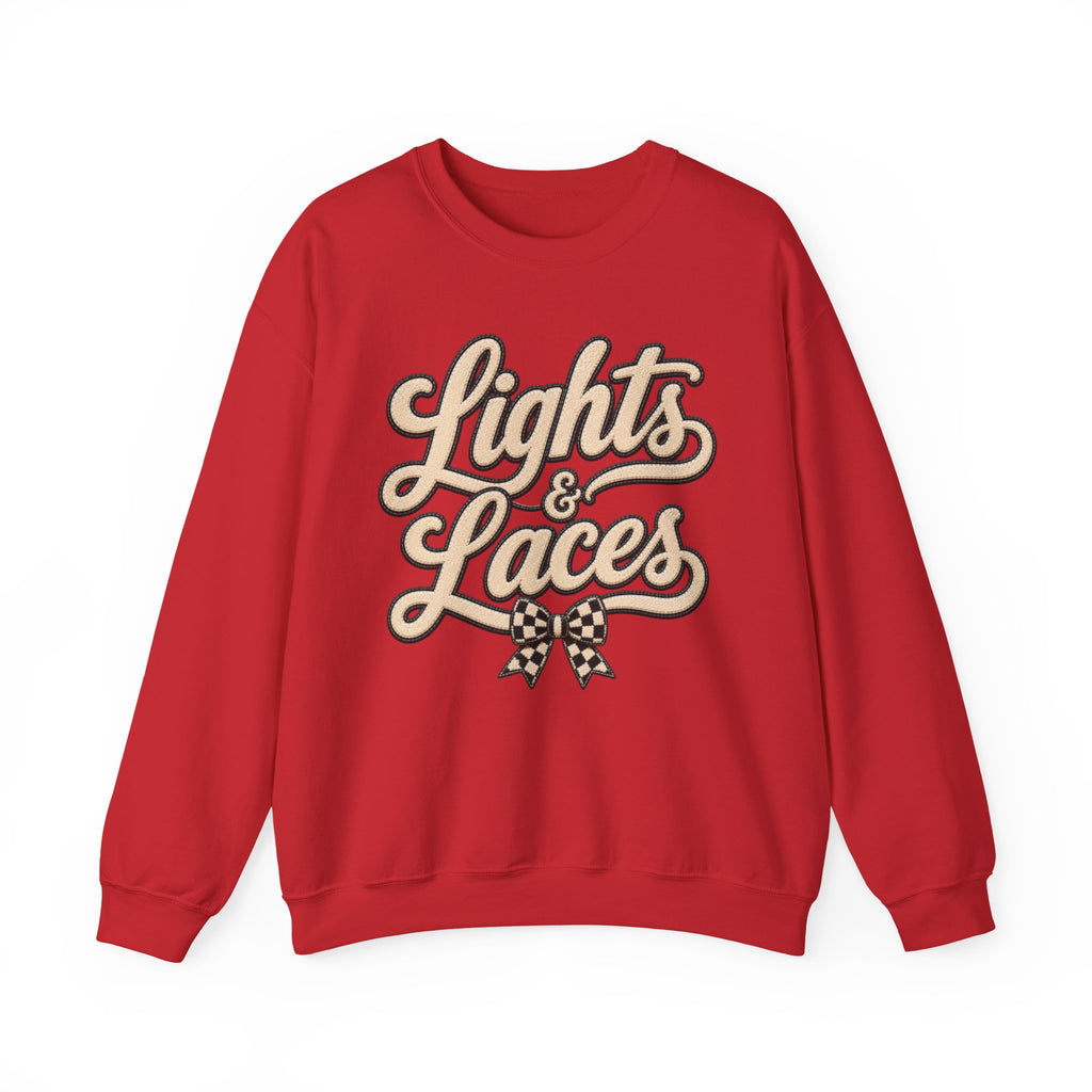 Women Neutral "Lights & Laces" Crewneck Sweatshirt