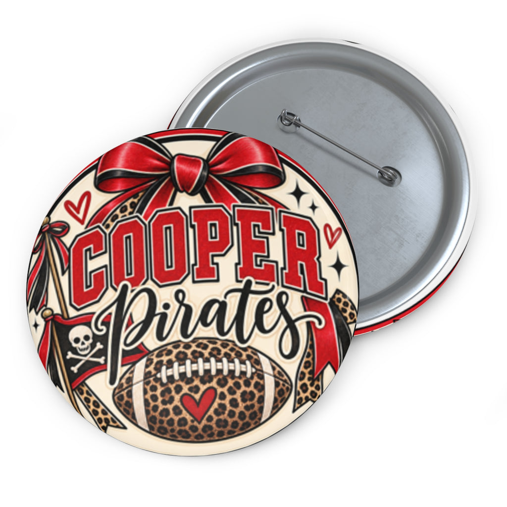 Cooper Pirates Leopard Pin Button