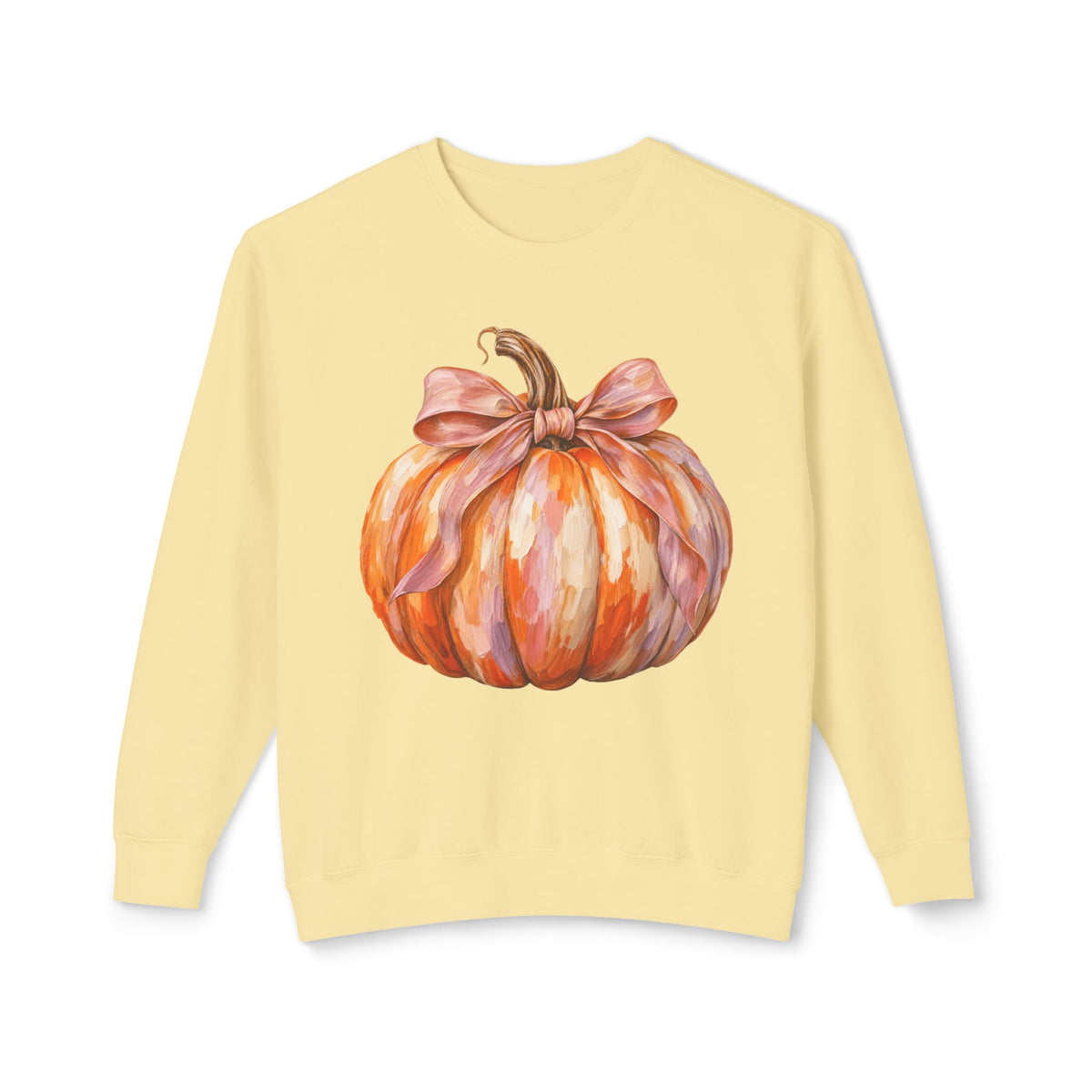 Women Comfort Colors Watercolor Pumpkin Sweatshirt