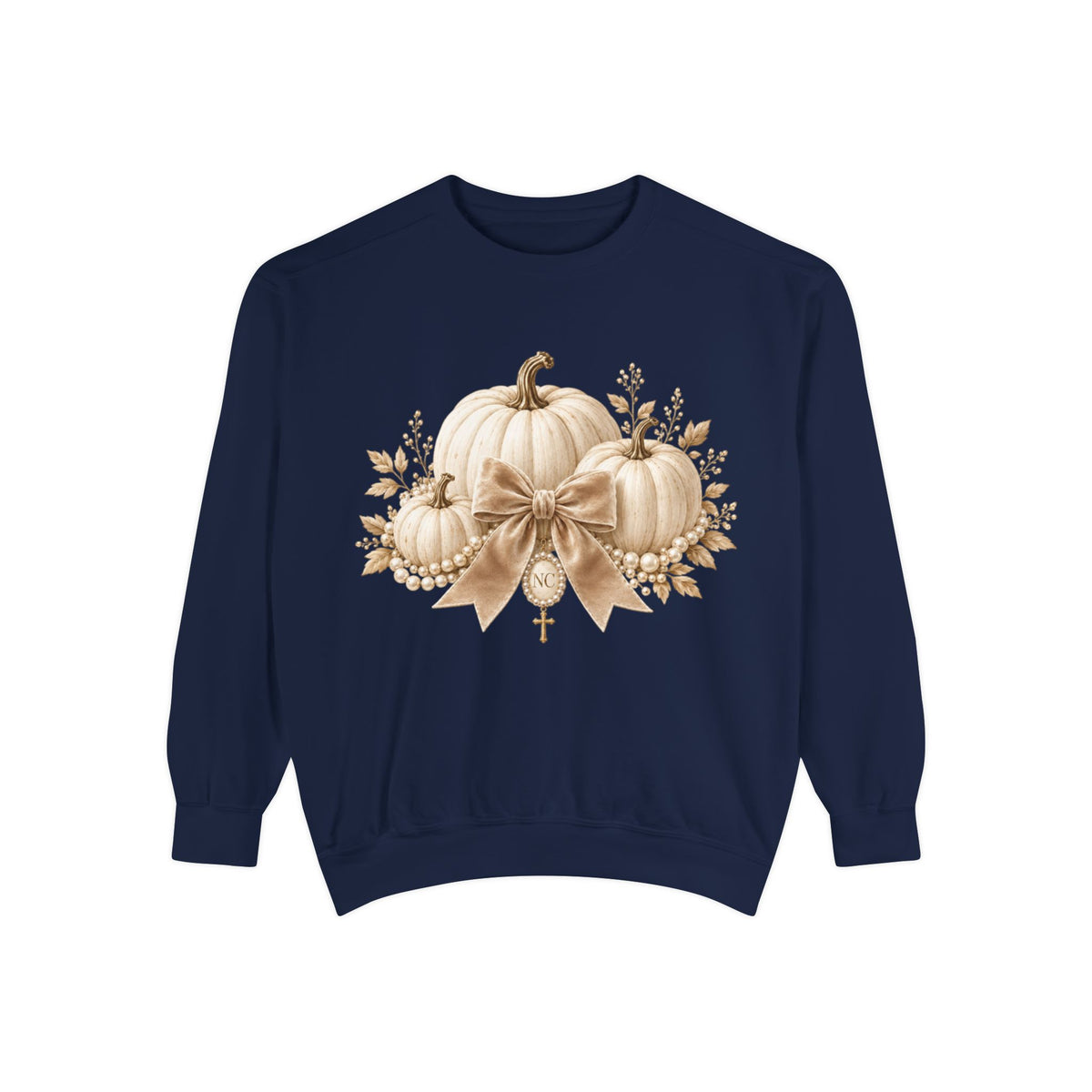 Women Pumpkin Bouquet Crewneck