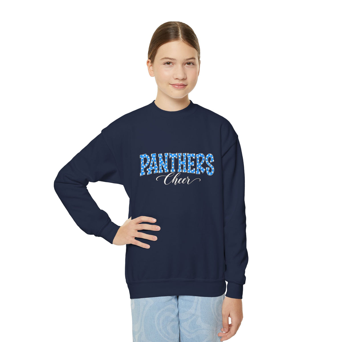 Youth Crewneck Sweatshirt – Panthers Cheer