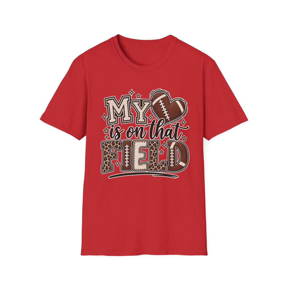 Customizable Women "My Heart Is On That Field" T-Shirt