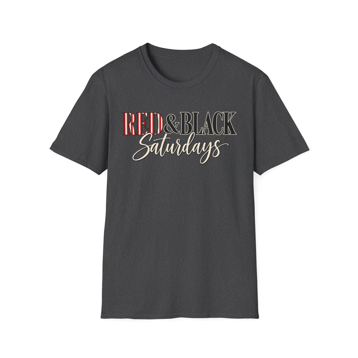 Women Red & Black Saturdays T‑Shirt