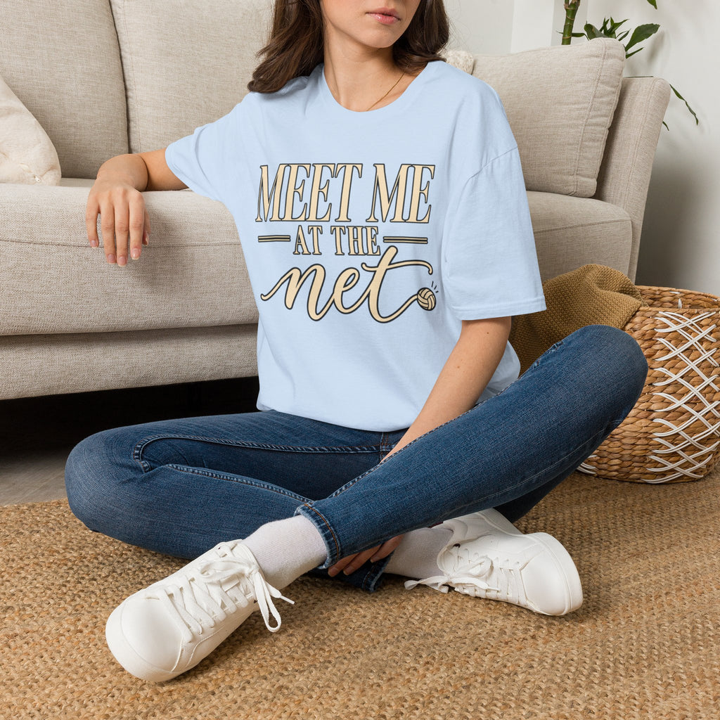 Custom Women Meet Me at the Net Volleyball T‑Shirt