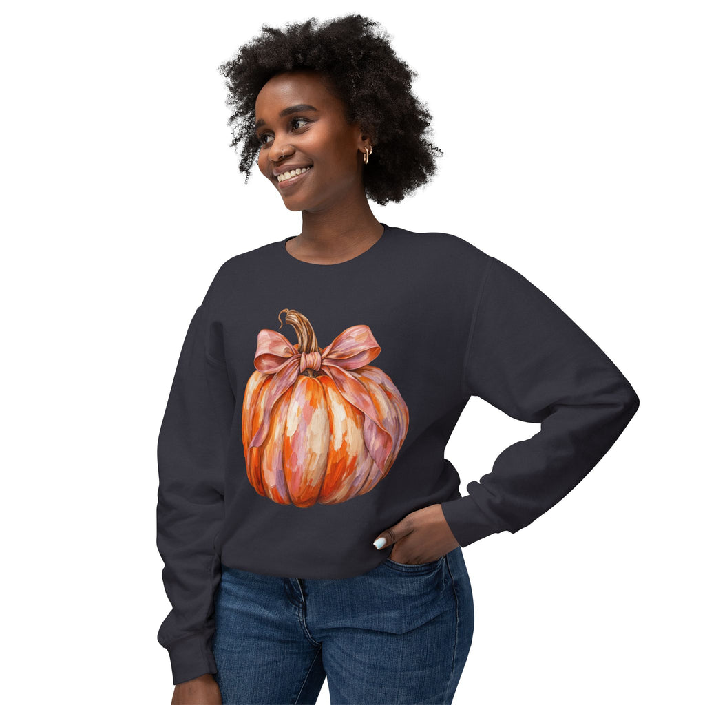 Women Comfort Colors Watercolor Pumpkin Sweatshirt