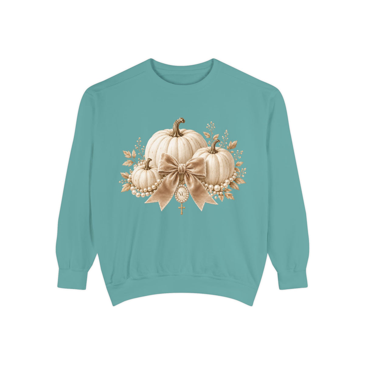 Women Pumpkin Bouquet Crewneck