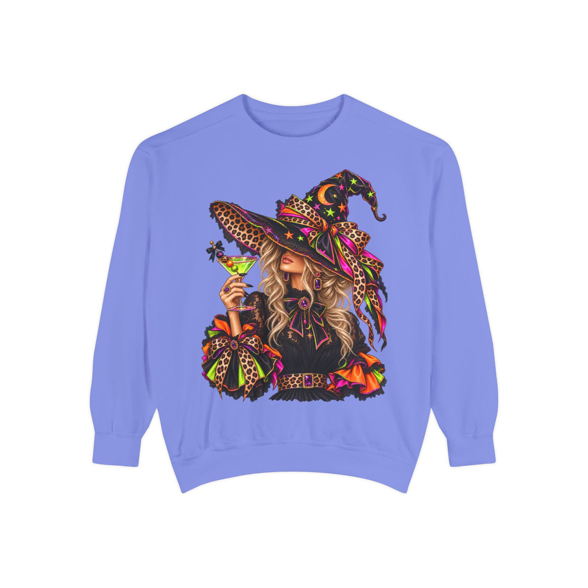 Witchy Halloween Sweatshirt — Colorful Boho Witch Graphic