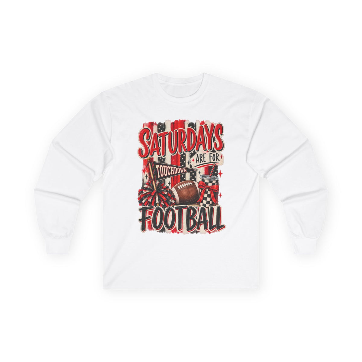Women Saturdays Are For Football Long Sleeve Tee