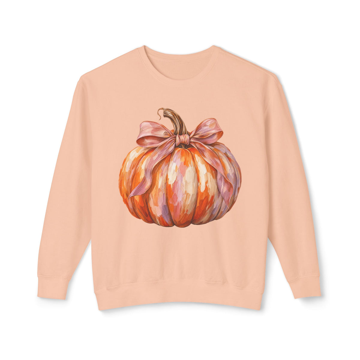 Women Comfort Colors Watercolor Pumpkin Sweatshirt