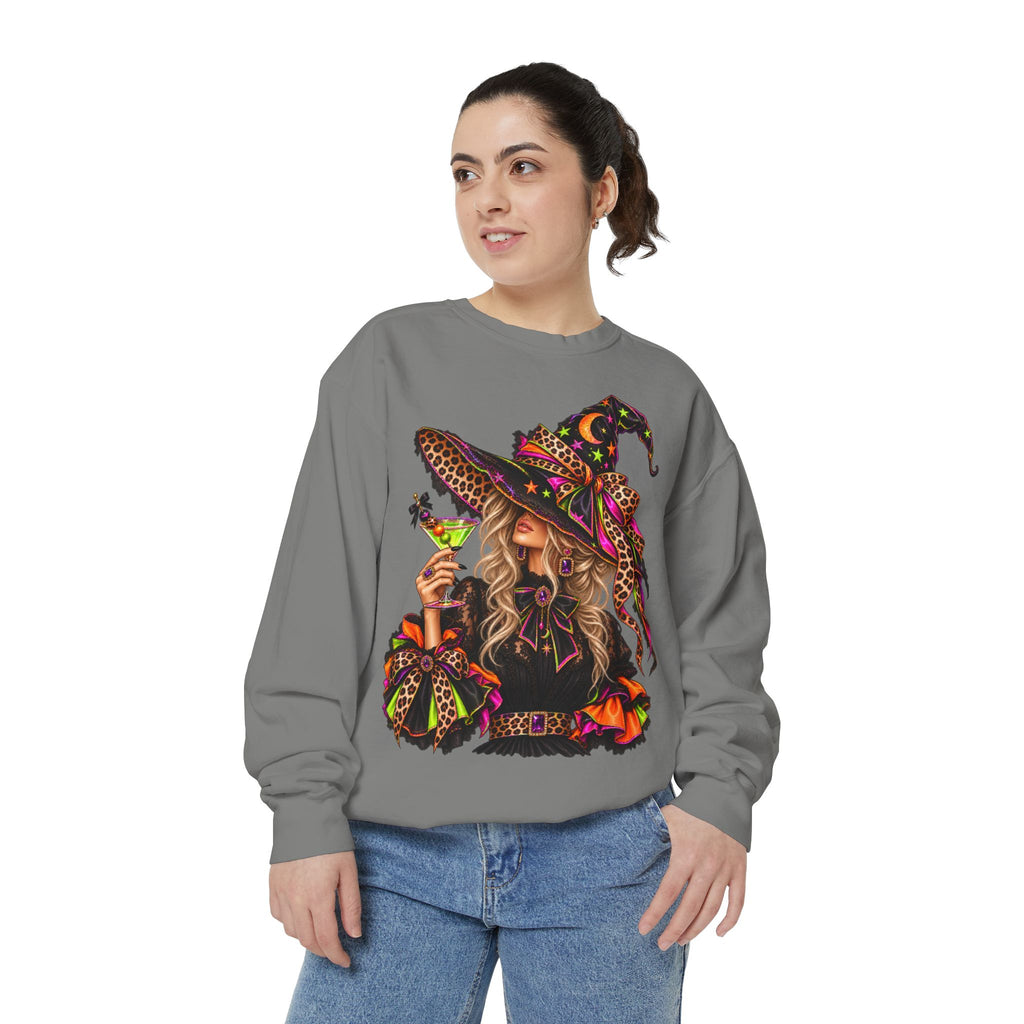 Witchy Halloween Sweatshirt — Colorful Boho Witch Graphic