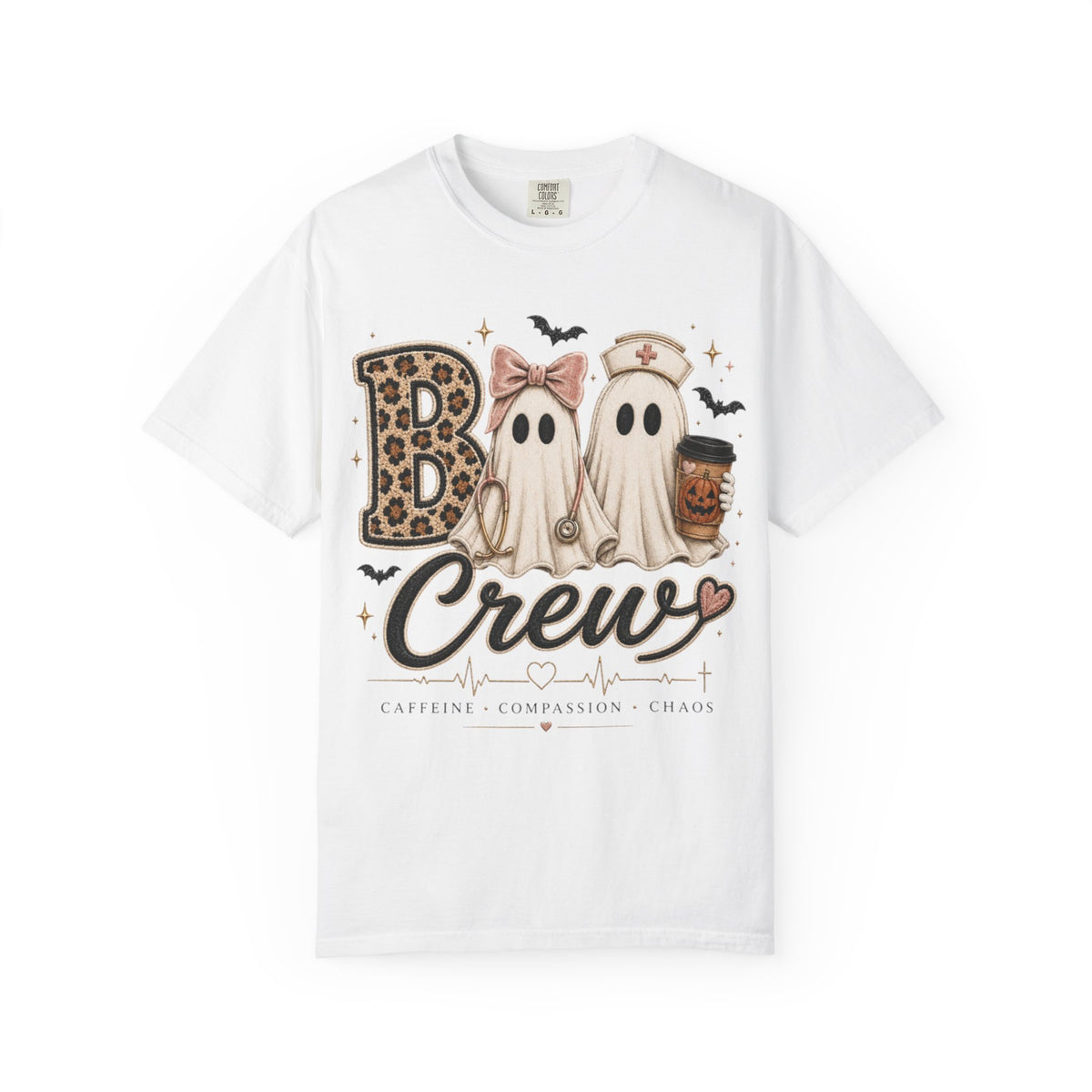 Women Comfort Colors Boo Crew Halloween Tee