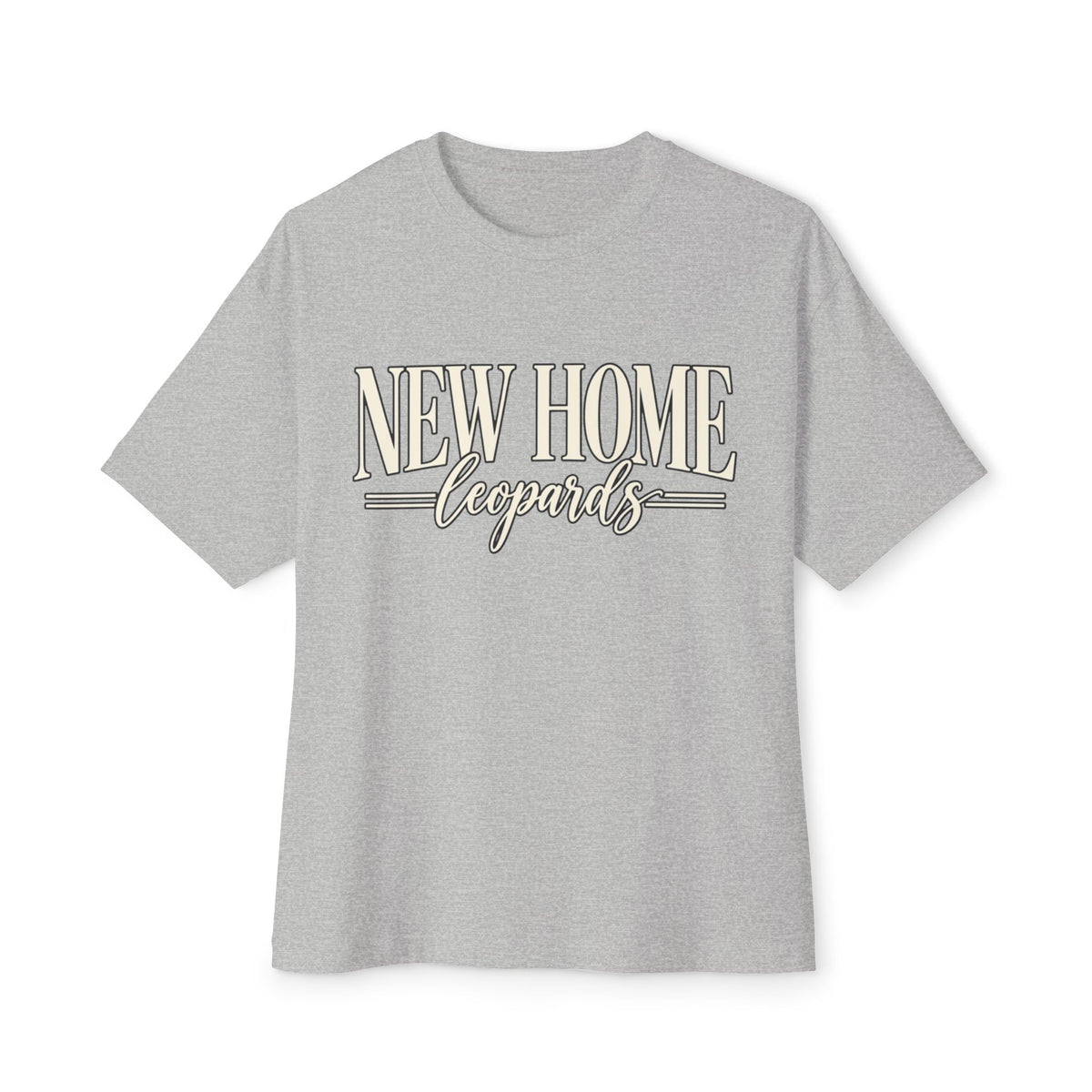 Women New Home Leopards Tee — Oversized Boxy
