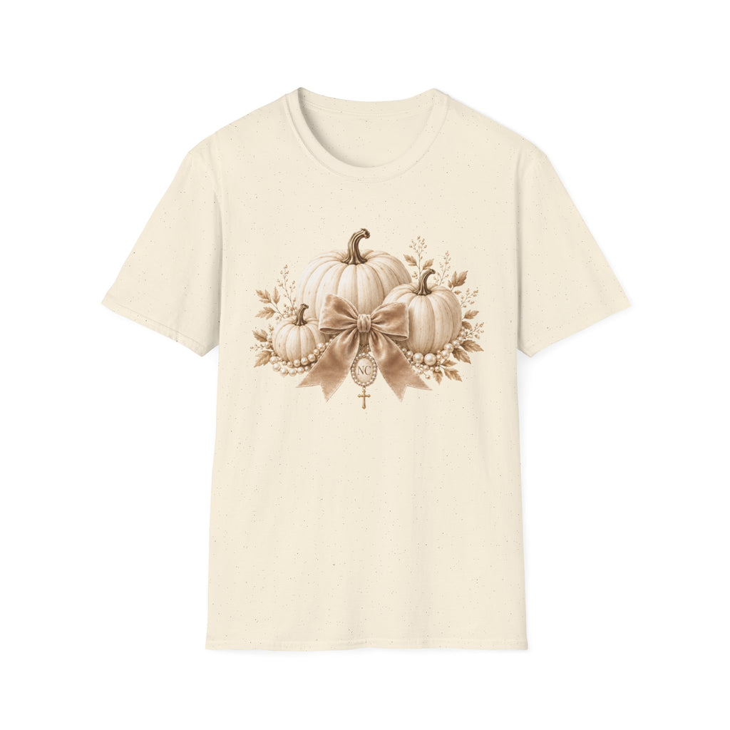 Women Pumpkin Trio Bow T-Shirt