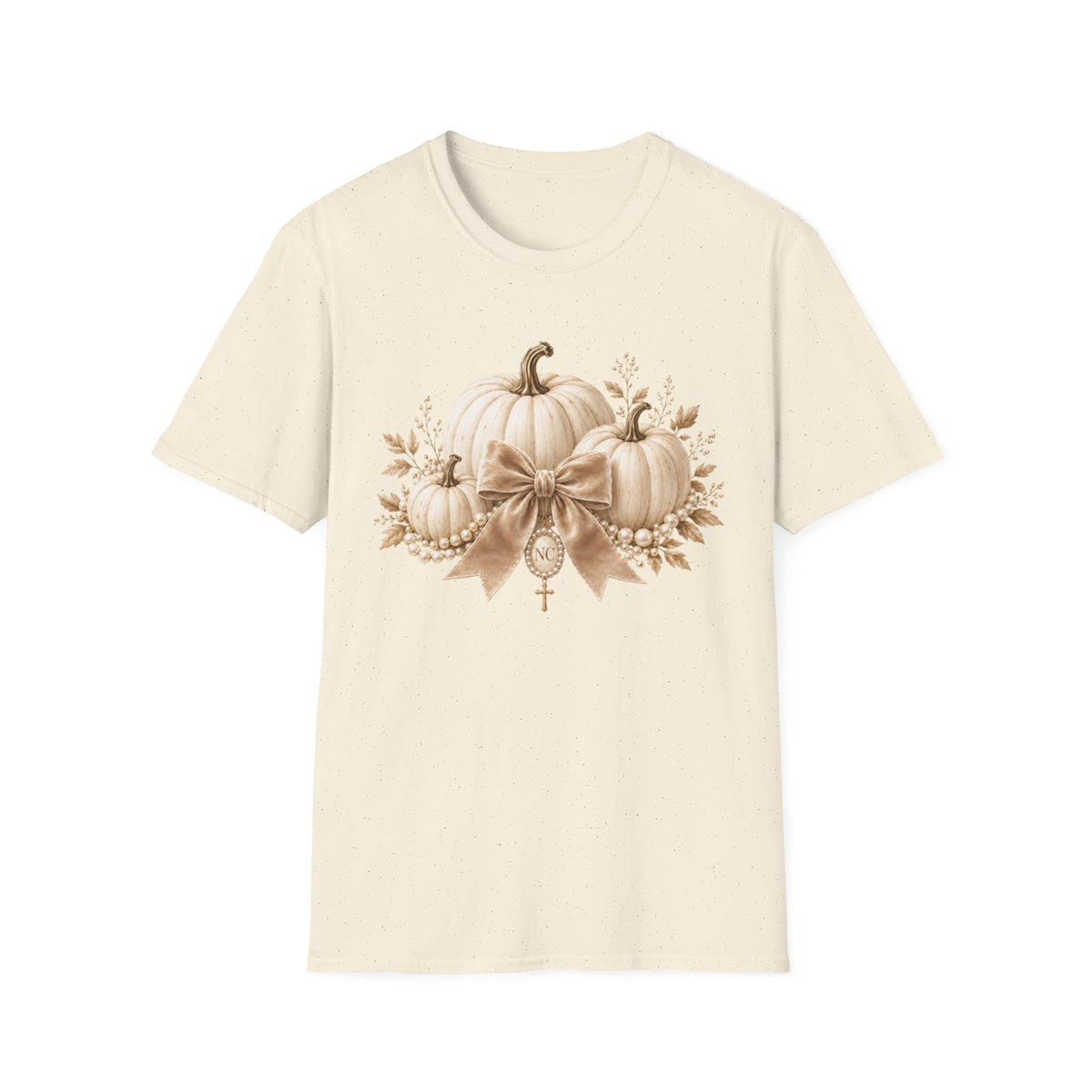 Women Pumpkin Trio Bow T-Shirt