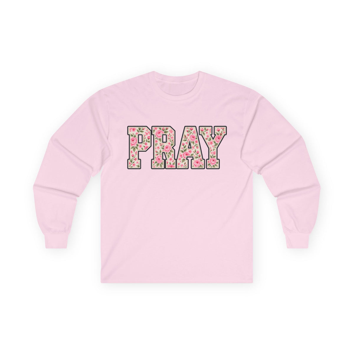 Women PRAY Floral Long Sleeve Tee