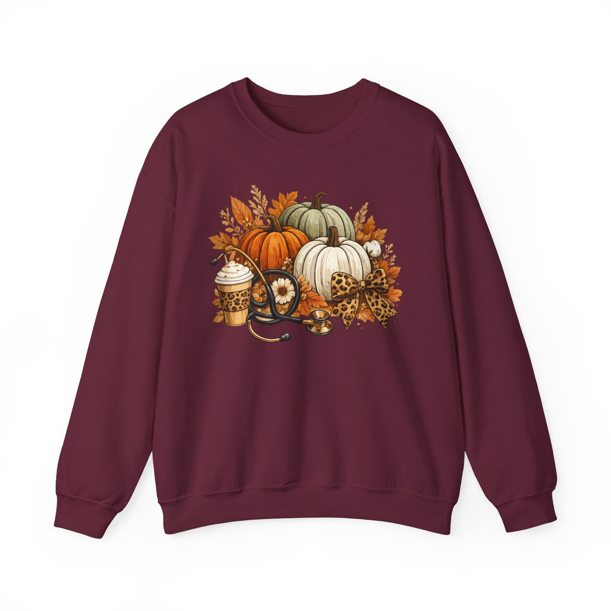 Nurse Autumn Pumpkin Harvest Sweatshirt – Cozy Fall Pumpkin Spice Graphic Crewneck