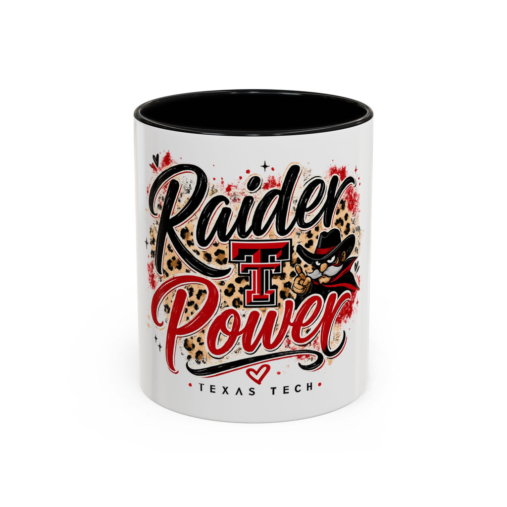 Raider Power Coffee Mug — Texas Tech Leopard Accent 11/15oz