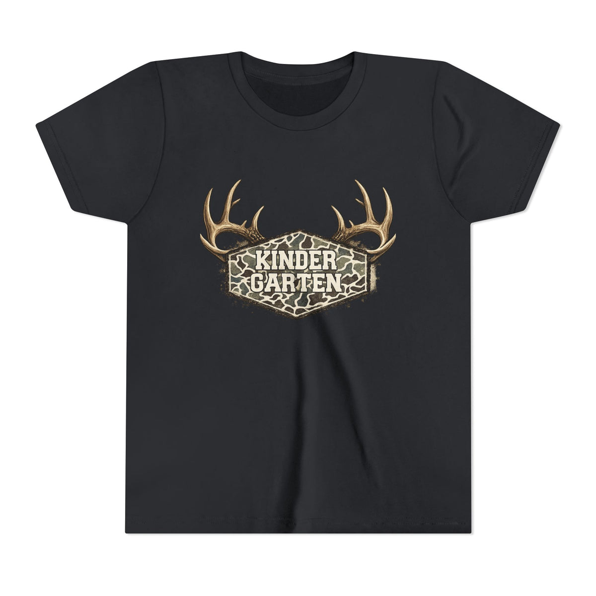 Kindergarten Camo Antler Youth Tee