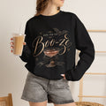 Women "Here for the Boo-ze" Ghost Cocktail Crewneck