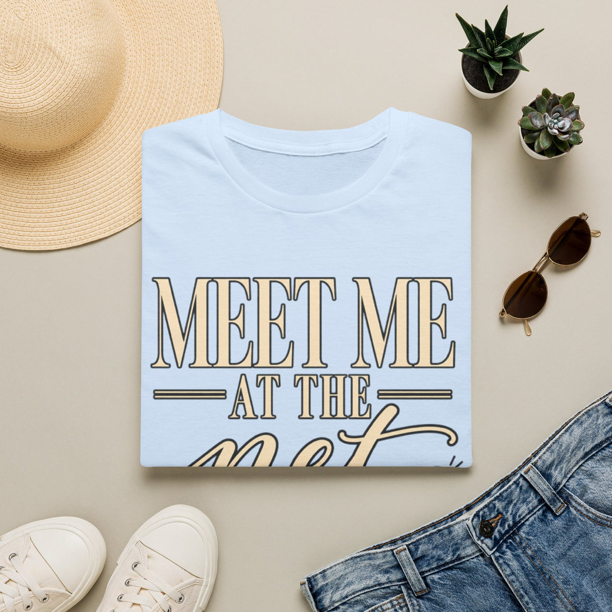 Custom Women Meet Me at the Net Volleyball T‑Shirt