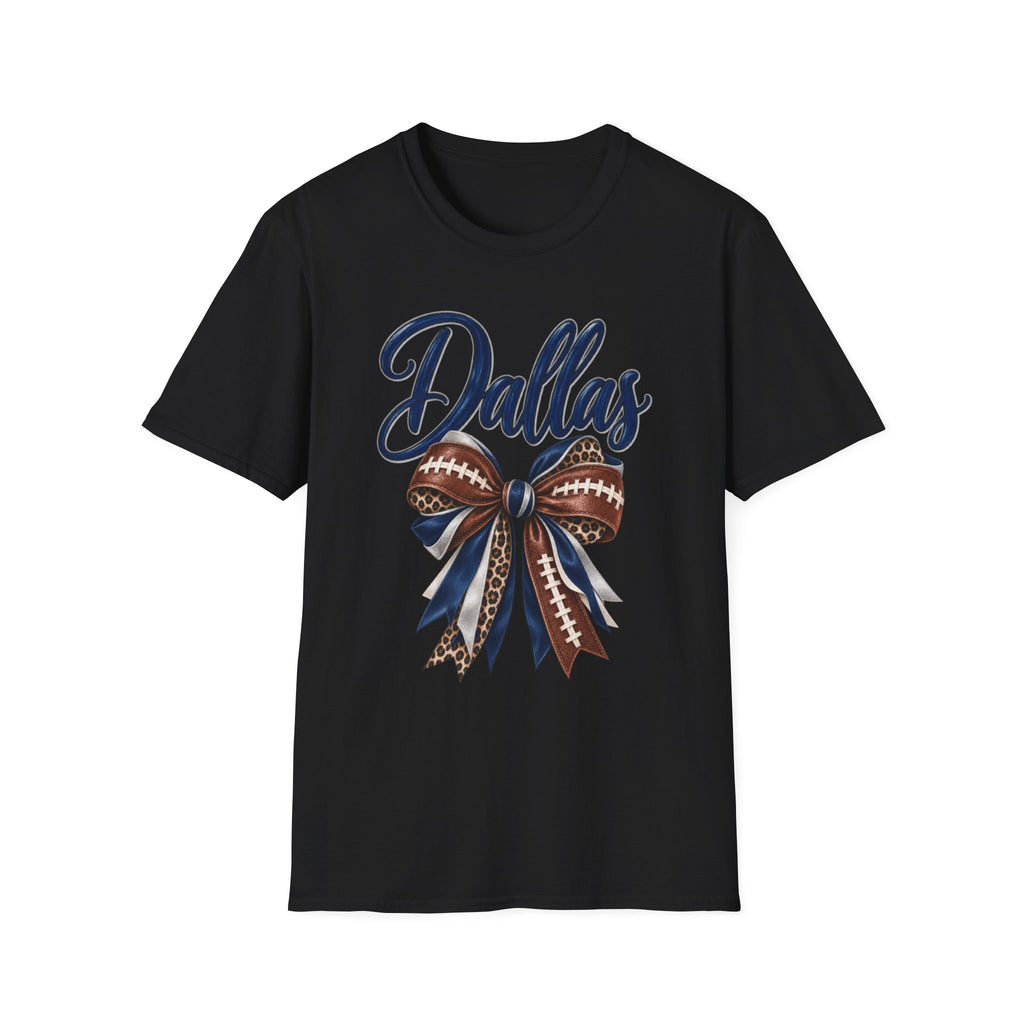Women Dallas Football Bow T-Shirt