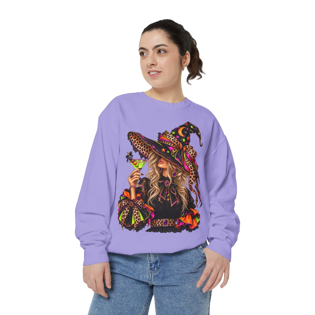 Witchy Halloween Sweatshirt — Colorful Boho Witch Graphic