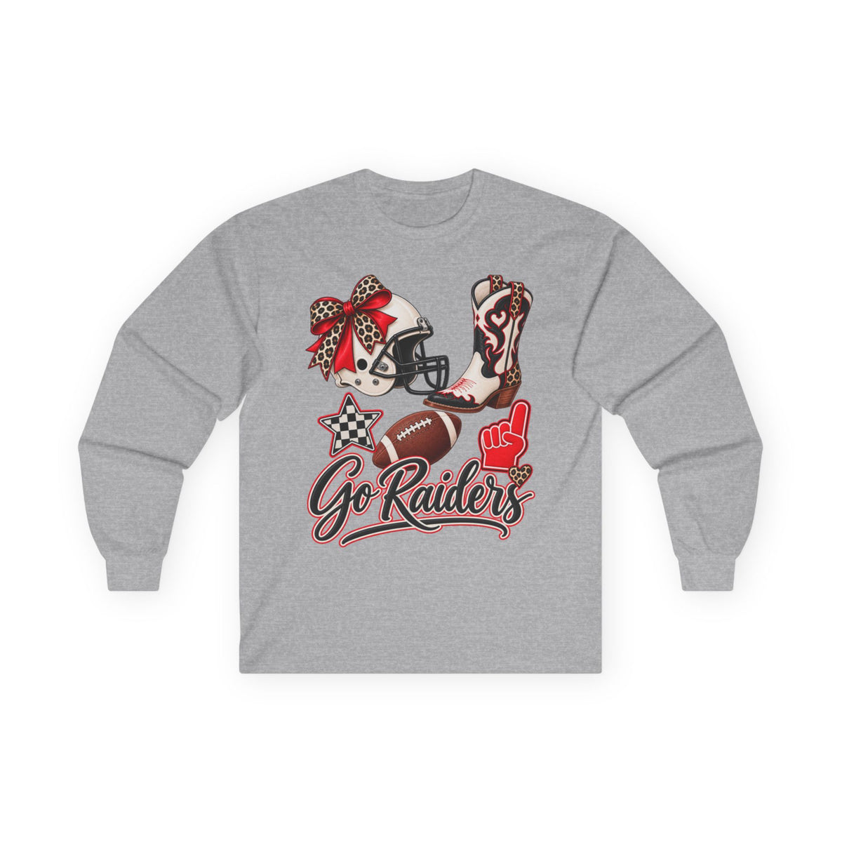 Women Raiders Football Long Sleeve Tee