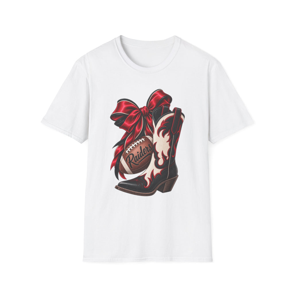 Women Red Bow & Boots Game Day T-Shirt