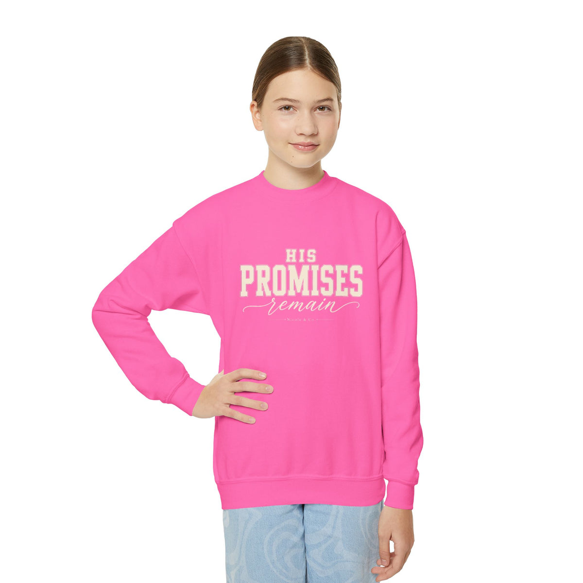Youth His Promises Remain Crewneck Sweatshirt