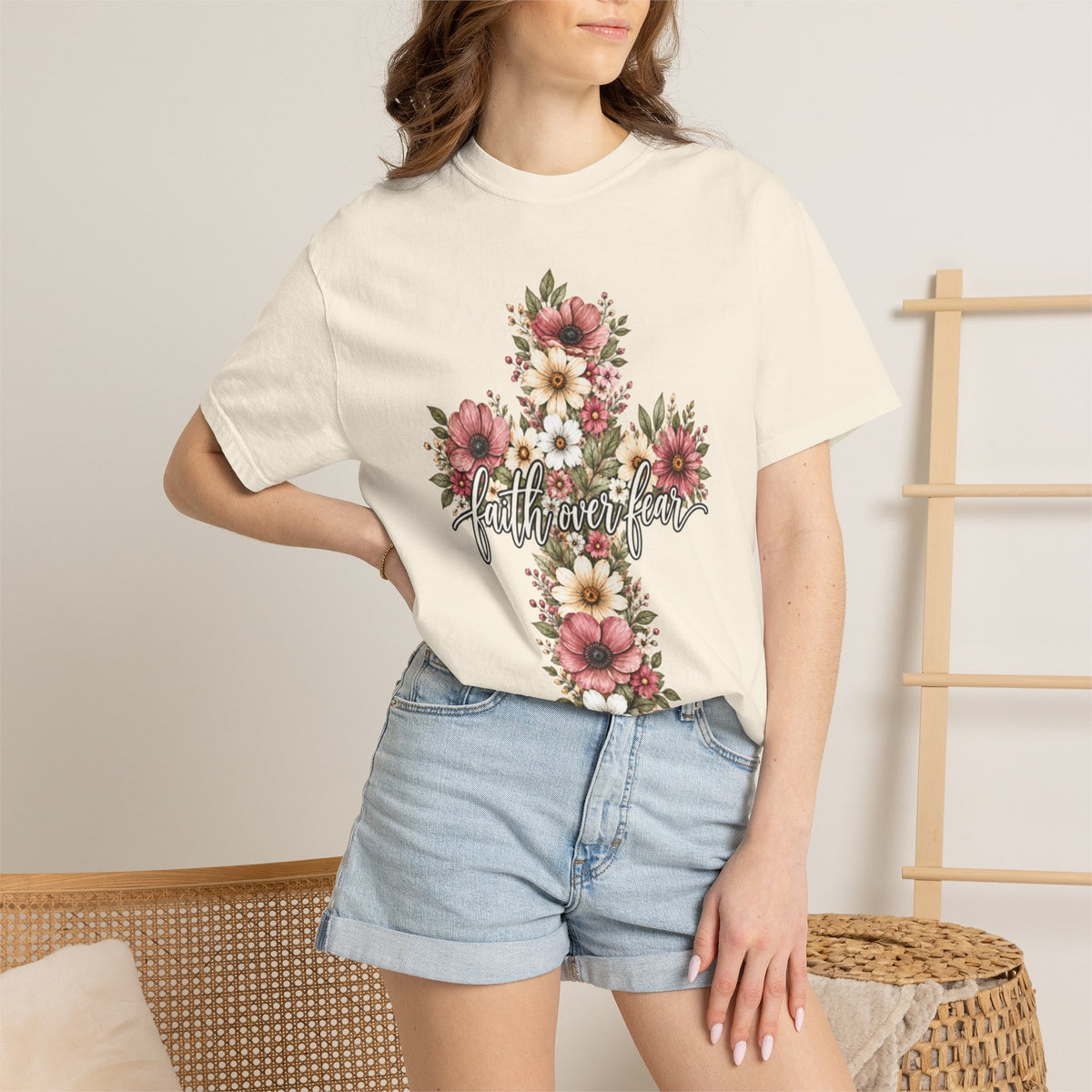 Women Comfort Colors Faith Over Fear T-Shirt