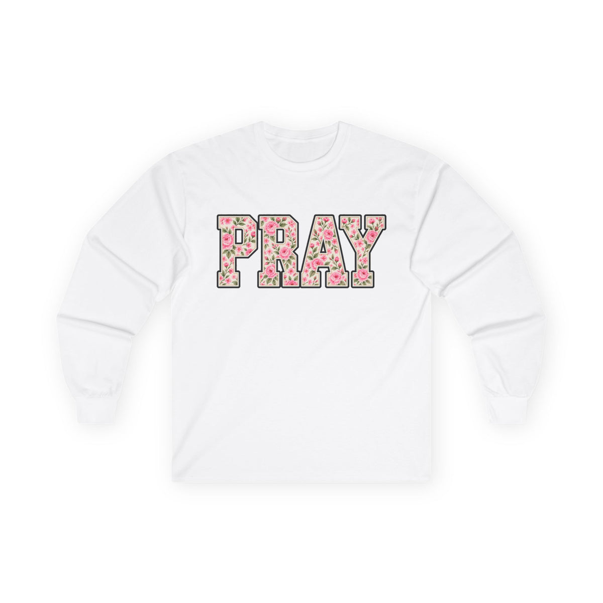 Women PRAY Floral Long Sleeve Tee