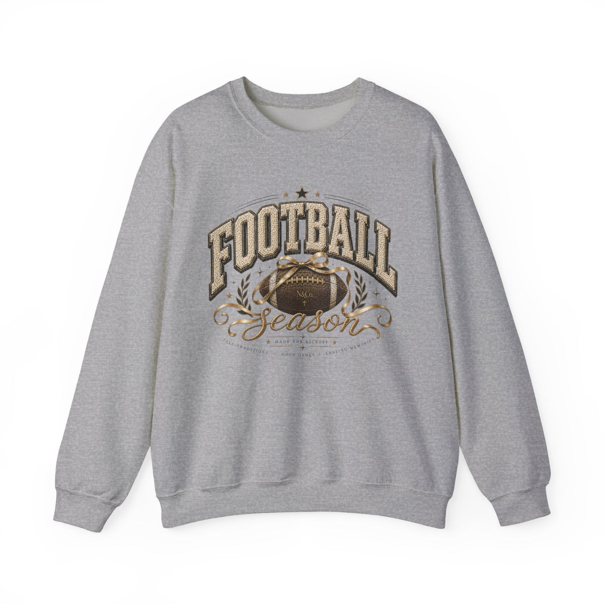 Women Nicole&Co. Football Season Crewneck Sweatshirt