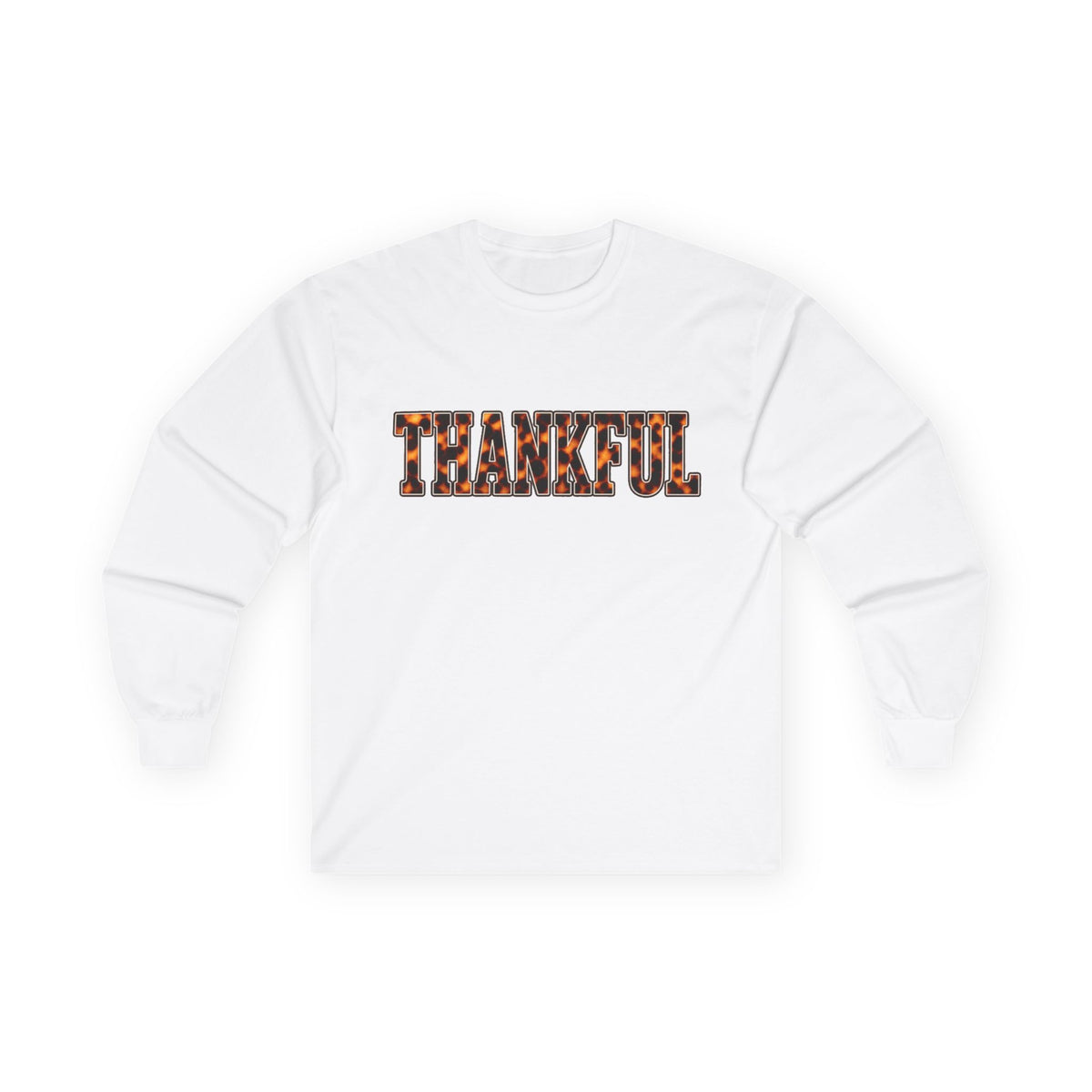 Thankful Leopard Print Long Sleeve Tee