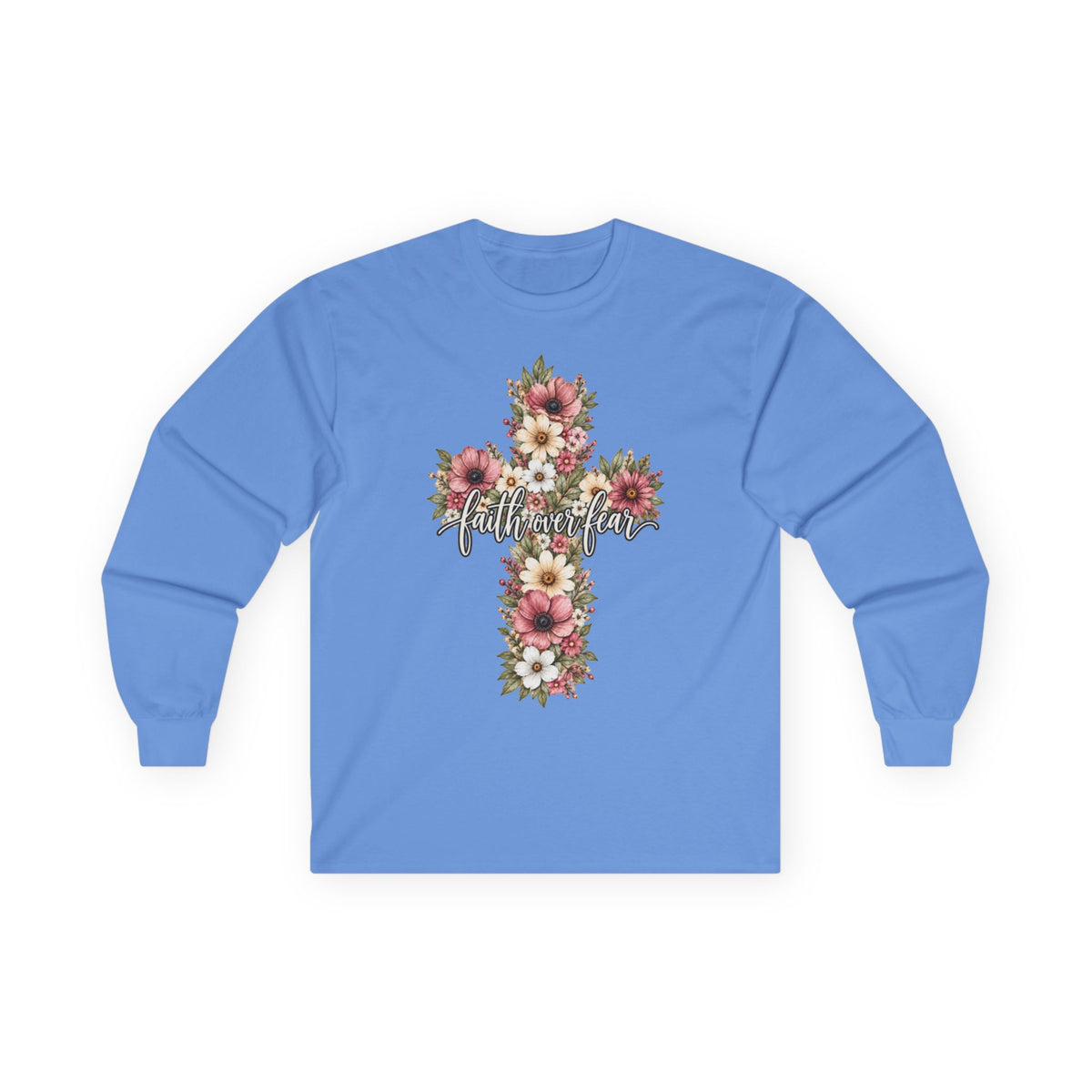 Women Faith Over Fear Long Sleeve Tee