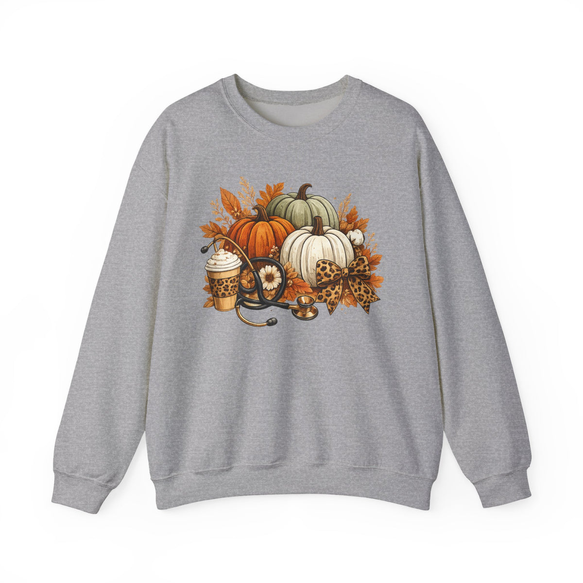 Nurse Autumn Pumpkin Harvest Sweatshirt – Cozy Fall Pumpkin Spice Graphic Crewneck