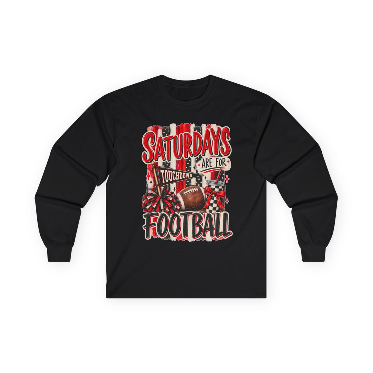 Women Saturdays Are For Football Long Sleeve Tee