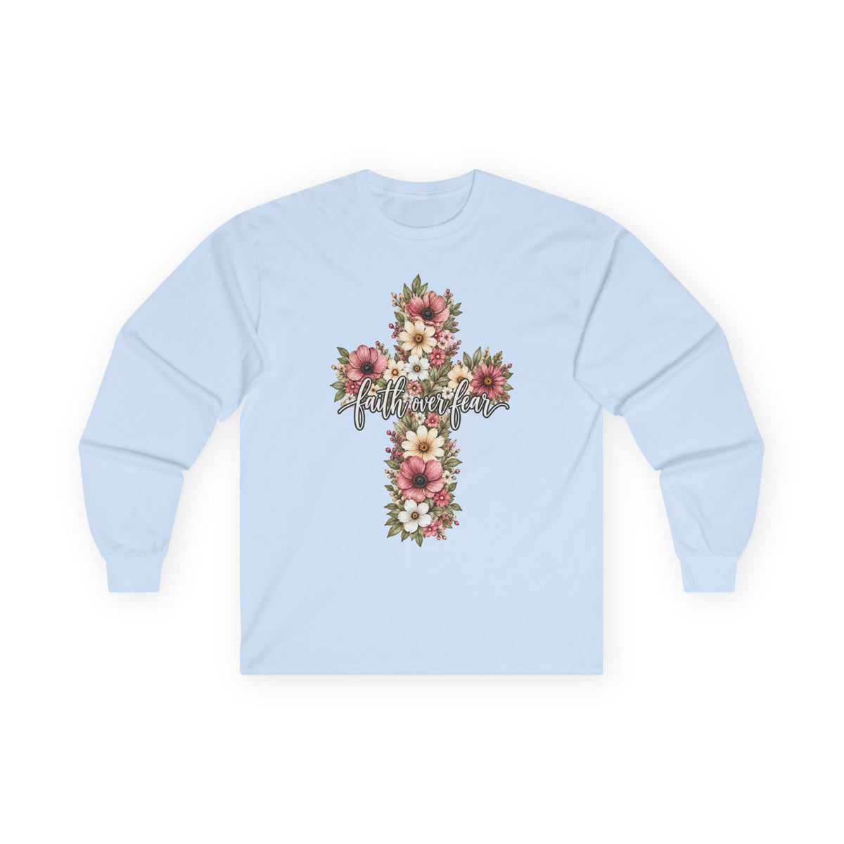 Women Faith Over Fear Long Sleeve Tee