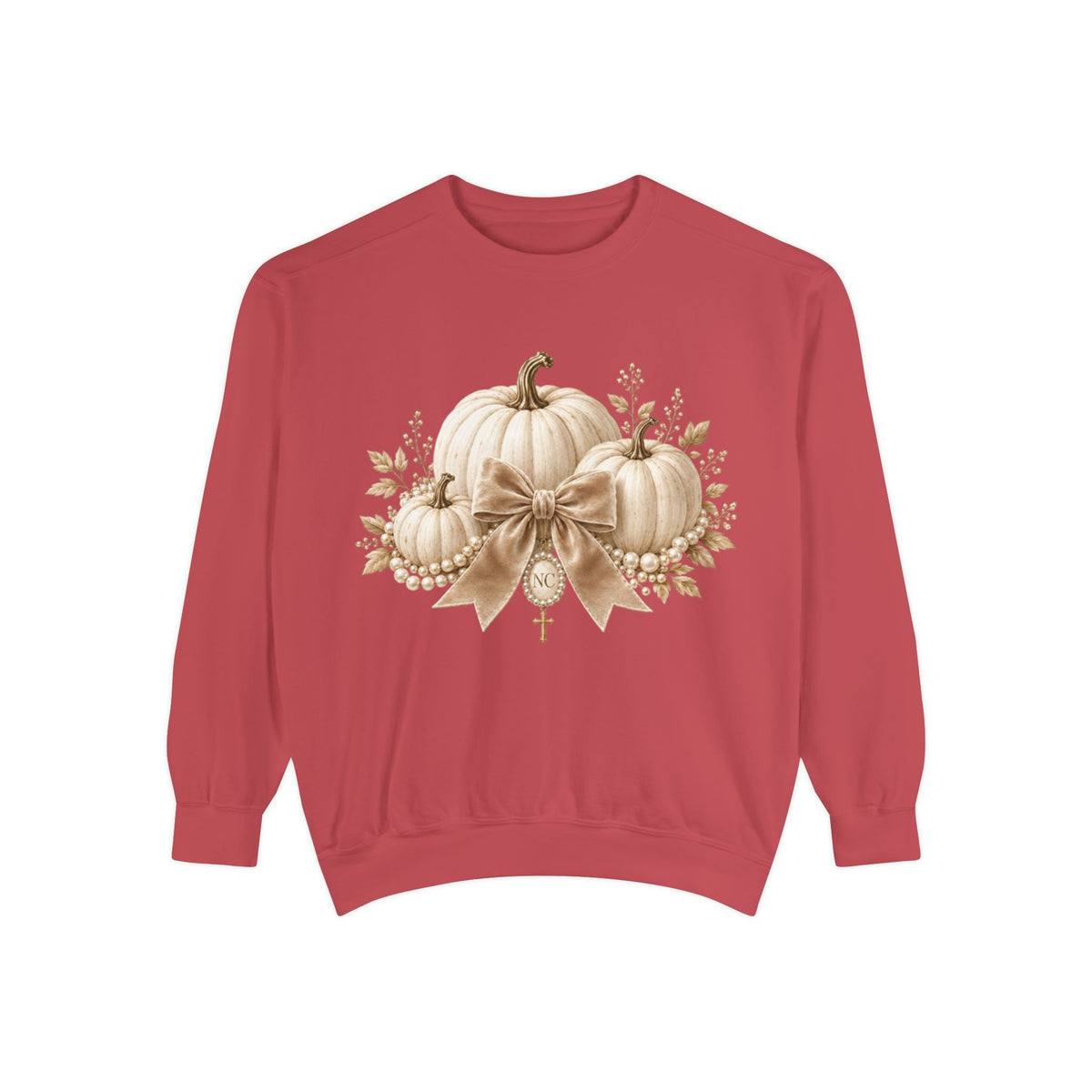 Women Pumpkin Bouquet Crewneck