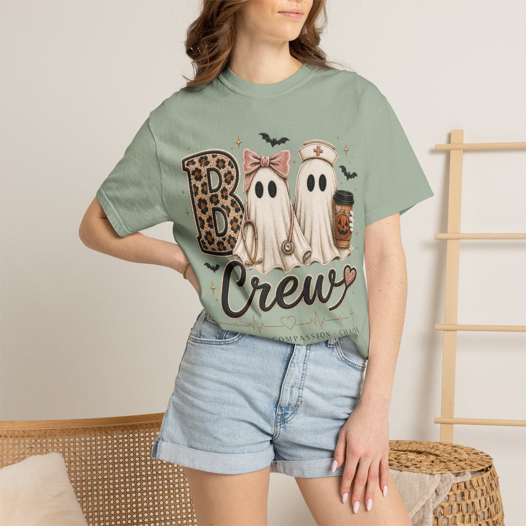 Women Comfort Colors Boo Crew Halloween Tee