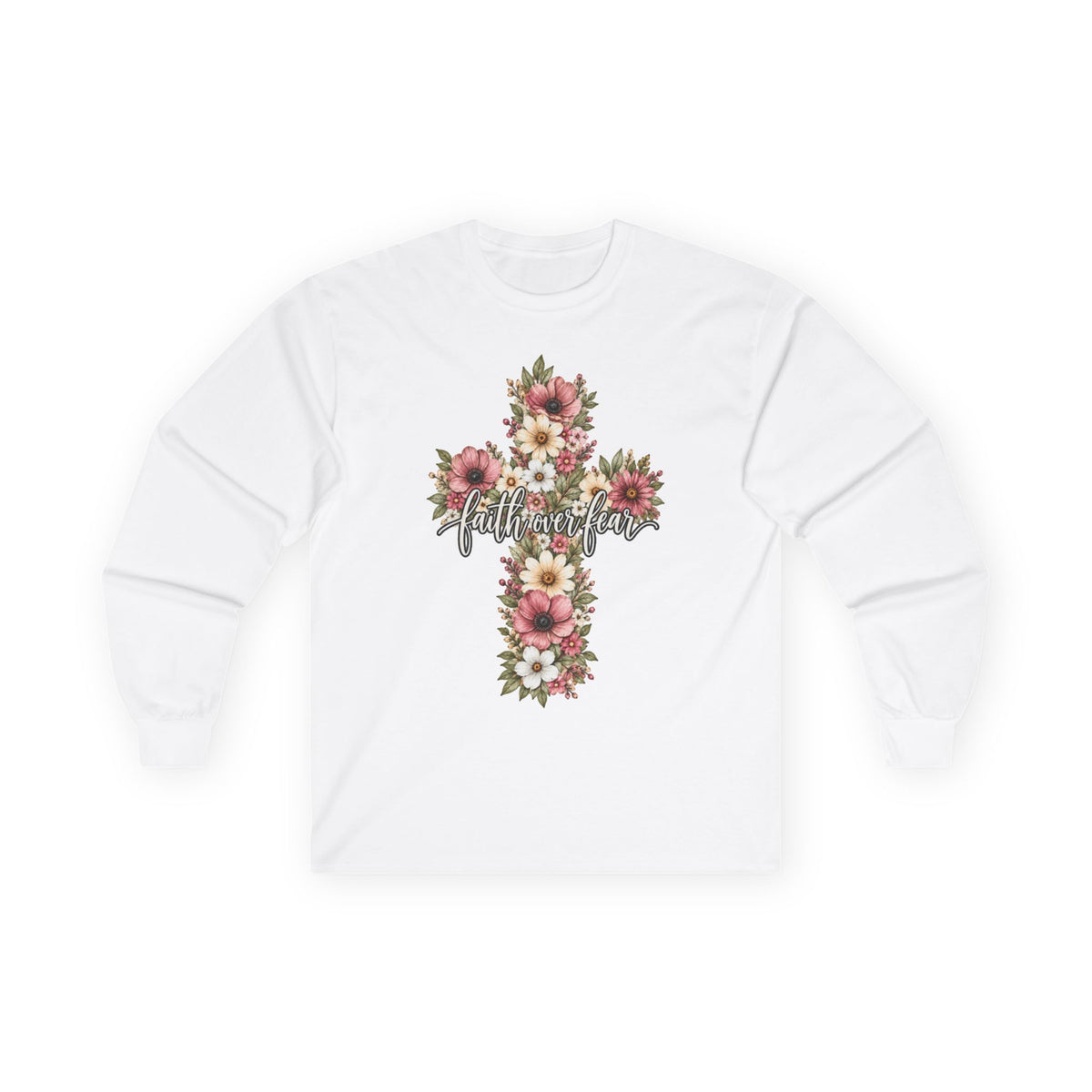Women Faith Over Fear Long Sleeve Tee