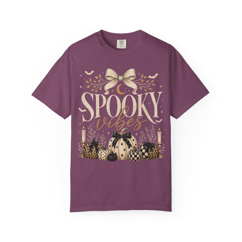 Women Comfort Colors Spooky Vibes Halloween T-Shirt